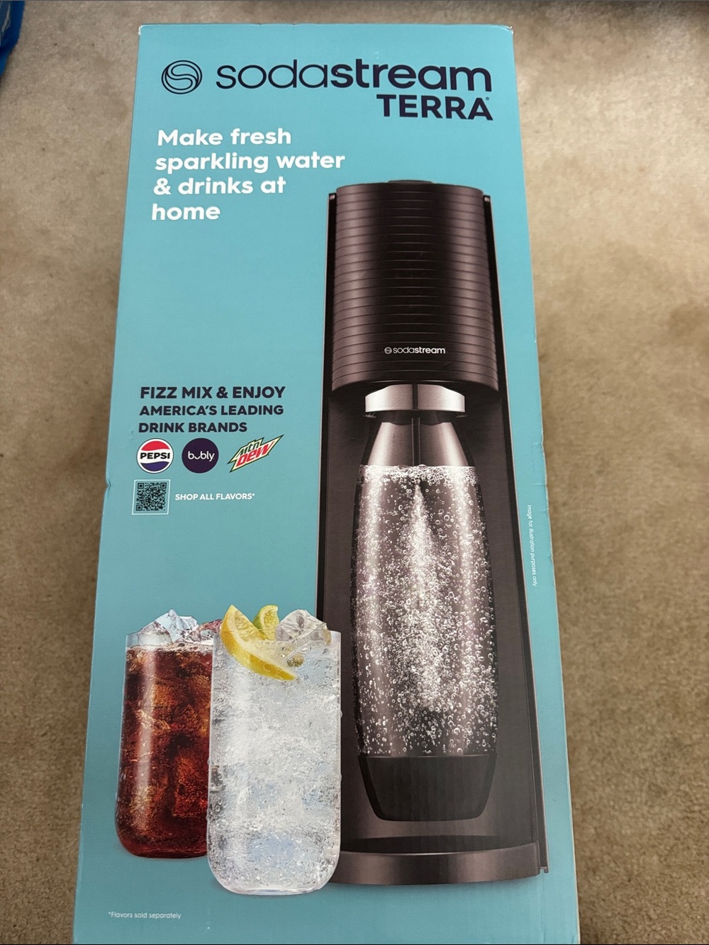 SodaStream TERRA Sparkling Water Maker — Black